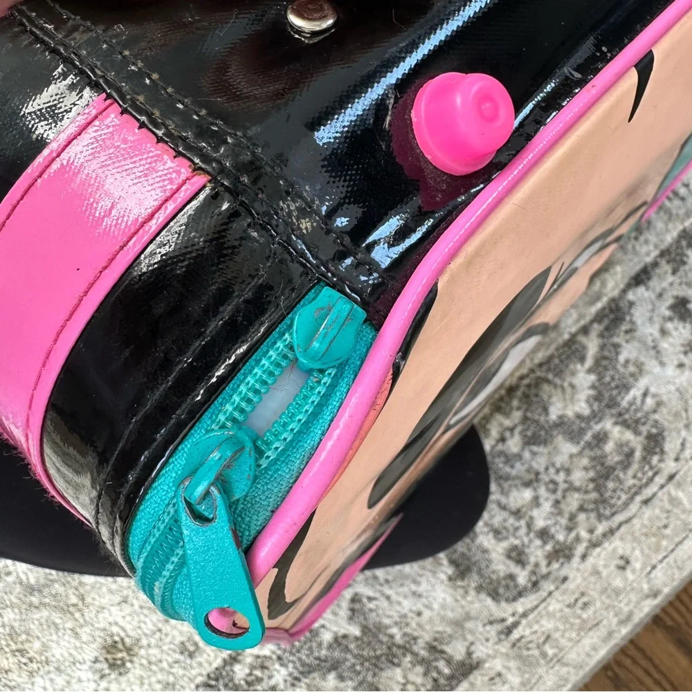 Disney Vintage 90s Minnie Mouse Zipper Suitcase Retro Travel Bag
